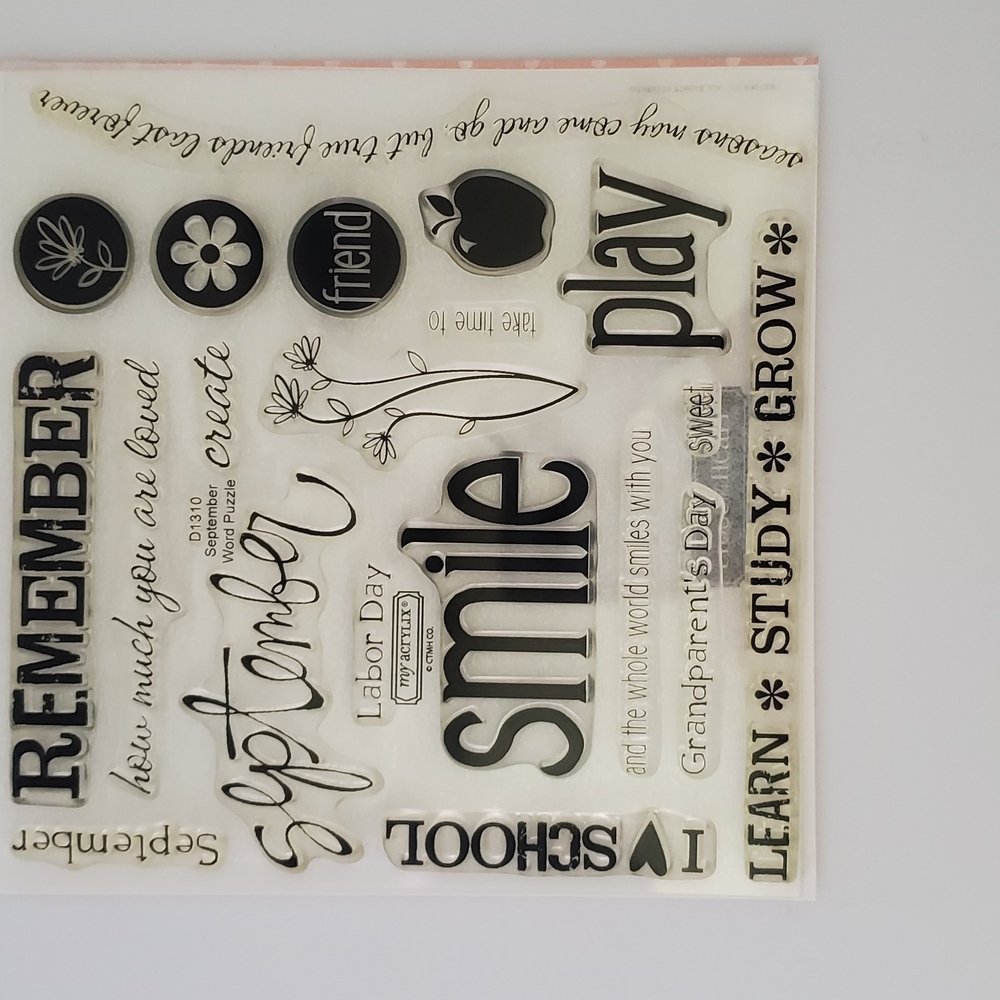 Close To My Heart September Word Puzzle Clear Acrylic Stamps D1310